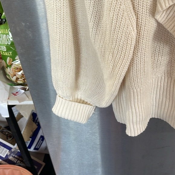 NWT Prologue Womens Sweater Cottage Core Creamy Ivory Ruffly women’s Sz XXL - Picture 3 of 9